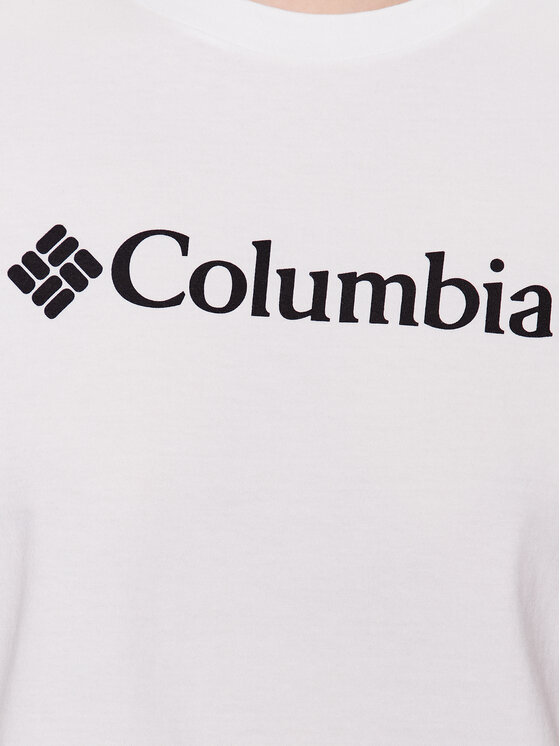 Columbia Columbia Marškinėliai North Casades 1930051 Balta Cropped Fit