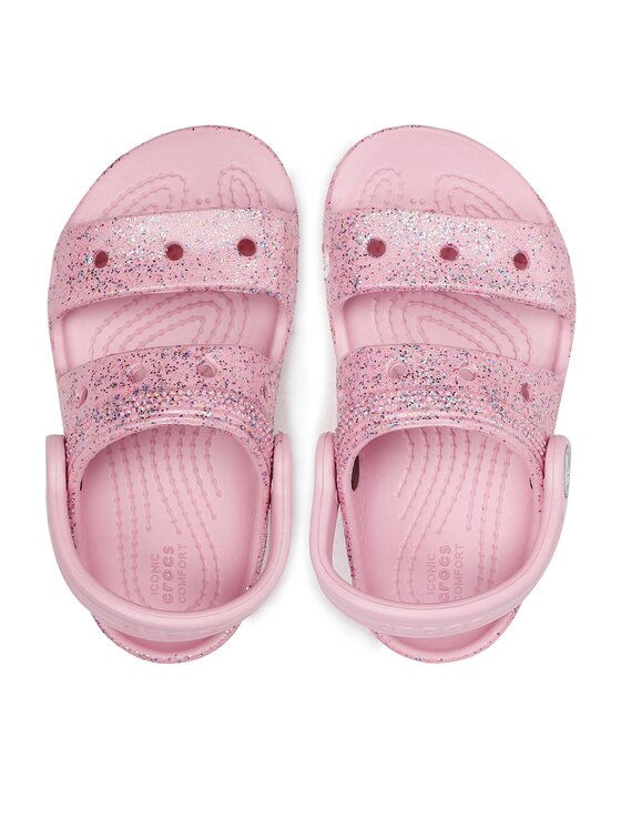 Şlapi Crocs Classic Crocs Glitter Sandal T 207983 Roz | Epantofi.ro