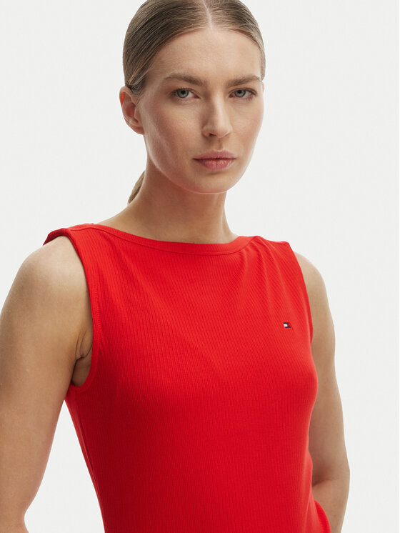 Tommy Hilfiger Tommy Hilfiger Top WW0WW47807 Naranja Slim Fit