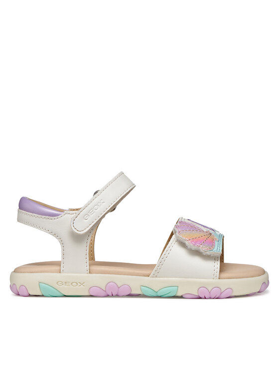Geox Sandále Geox J Sandal Haiti Girl J658ZB 05402 C0814 S Biela