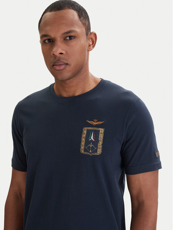 Aeronautica Militare Aeronautica Militare Camiseta 261TS2534UJ00641 Azul marino Regular Fit