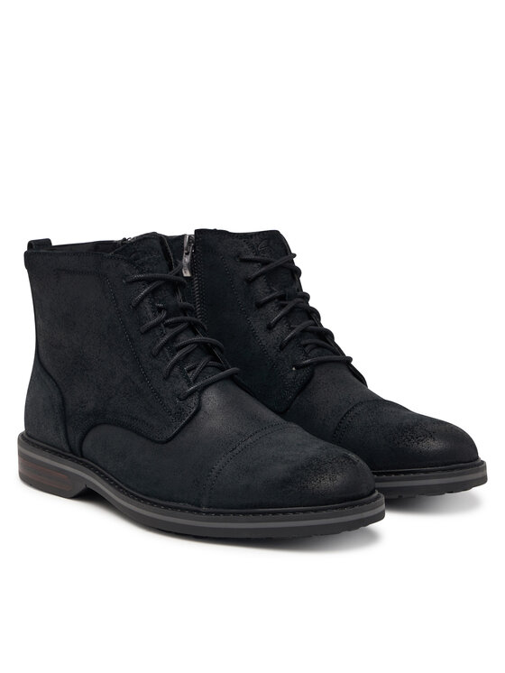 Clarks Kotníková obuv Clarks Aldwin 2 Cap 26320118 Černá