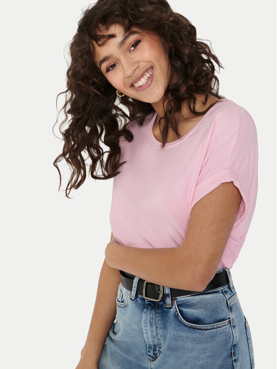 ONLY ONLY Camiseta Moster 15106662 Rosa Regular Fit