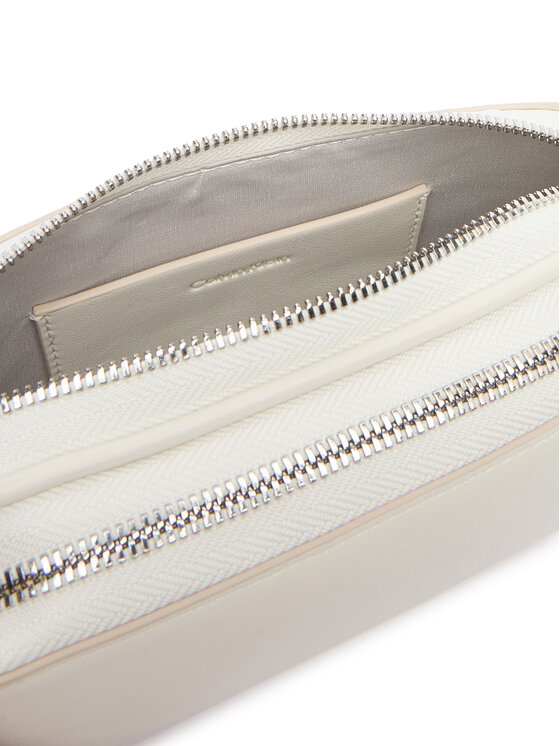 Calvin Klein Torbica Calvin Klein Webbing Double Strap Camera Bag LV04F3165G Bijela
