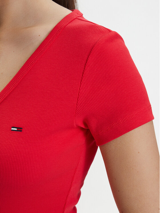 Tommy Jeans Tommy Jeans Camiseta DW0DW17385 Rojo Slim Fit