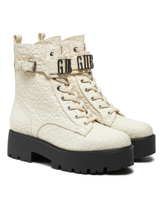 Guess Gležnjarji Guess Vaires FLTSOM FAL10 Bela
