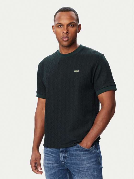 Lacoste Lacoste Camiseta TH1197 Verde oscuro Regular Fit