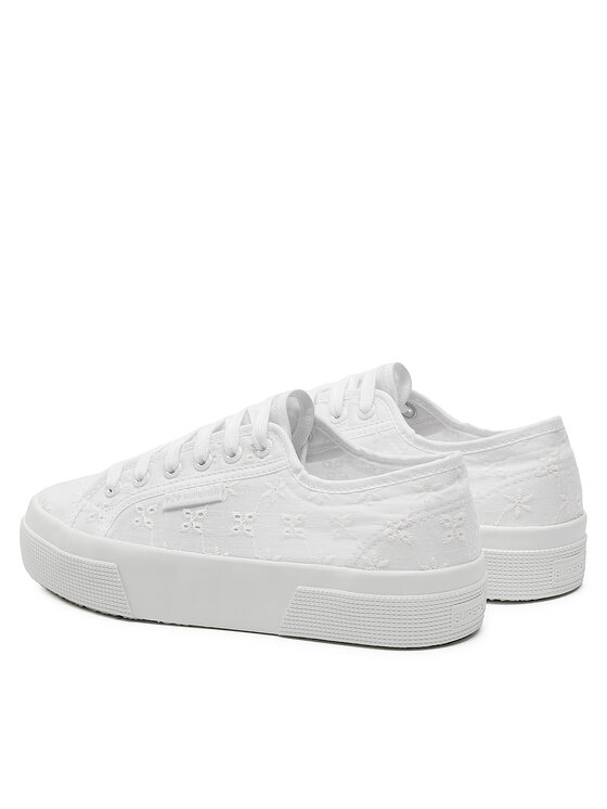 Superga Πάνινα παπούτσια Superga Flower Sangallo 2740 S2148KW Λευκό