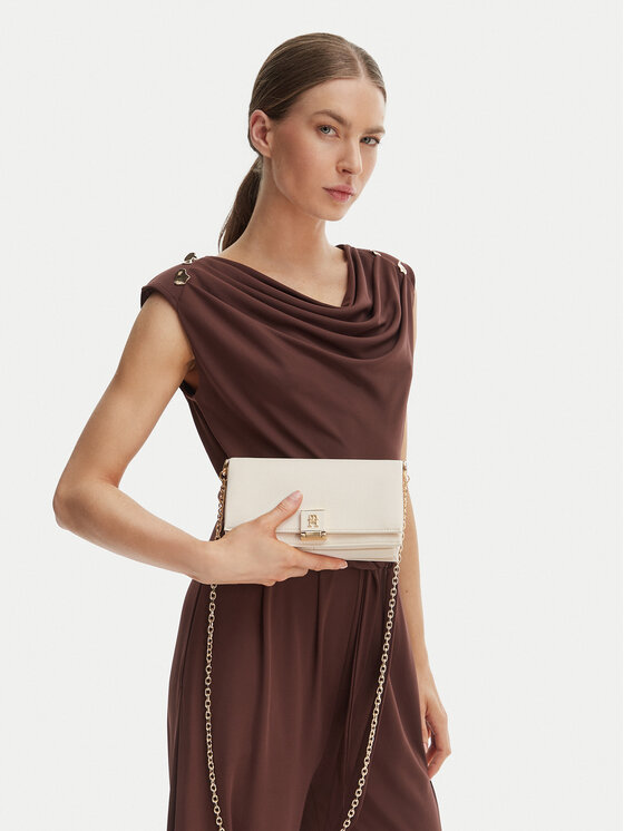 Tommy Hilfiger Дамска чанта Tommy Hilfiger Th Her Chain Crossover AW0AW17403 Екрю