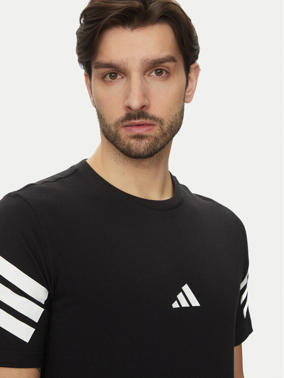 adidas adidas Футболка Future Icons 3-Stripes JD4877 Чорний Regular Fit