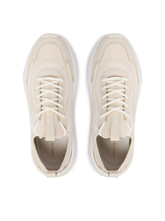 Tommy Hilfiger Αθλητικά Tommy Hilfiger TH Wave Runner FW0FW09484 Κρεμ