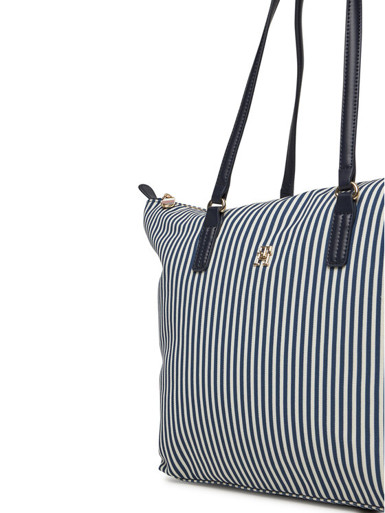 Tommy Hilfiger Ročna torba Tommy Hilfiger Poppy Summer Tote AW0AW17203 Mornarsko modra
