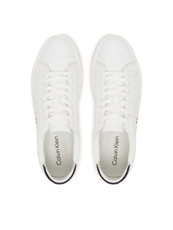 Calvin Klein Sneakersy Calvin Klein Basket Cupsole Laceup Lth Ml YM0YM01460 Biały
