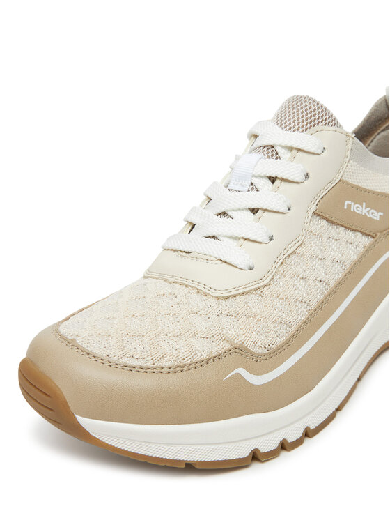 Rieker Sneakersy Rieker M6609-60 Béžová