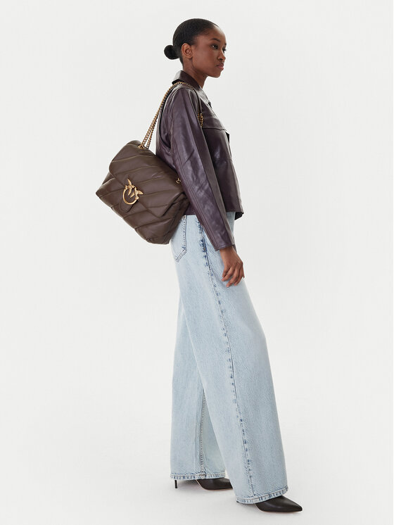 PINKO Kabelka PINKO Love Puff Big Cl AI 25-26 PLTT 100037 A0F2 Hnedá