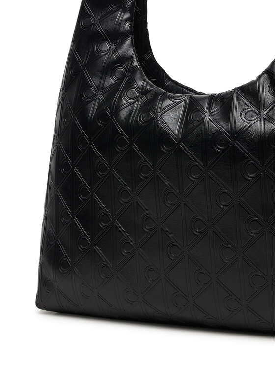 Calvin Klein Borsetta Calvin Klein Emblem Aop Puffer Lg Shoulder Ba LV04F3199G Nero