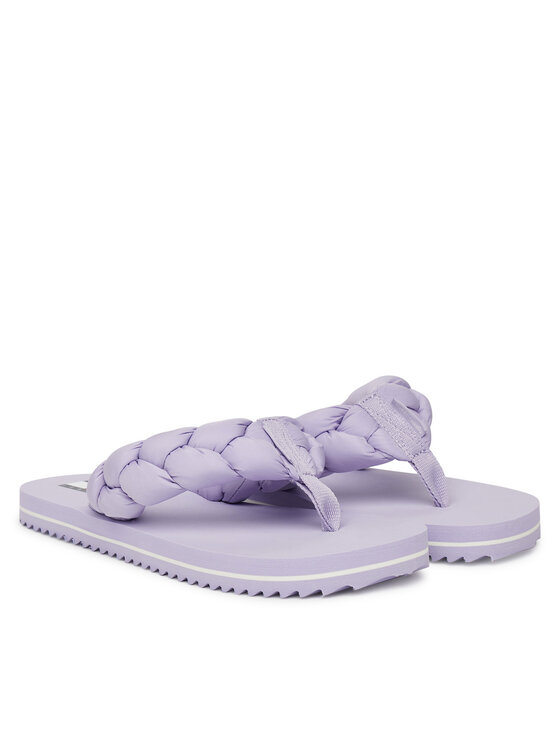 Tommy Jeans Čības uz pirksta Tommy Jeans Braided Thong Beach Sandal EN0EN02877 Violets
