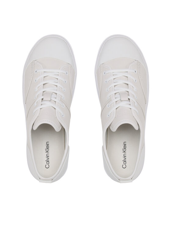 Calvin Klein Tornacipő Calvin Klein Low Top Lace Up Lth HM0HM01045 Fehér