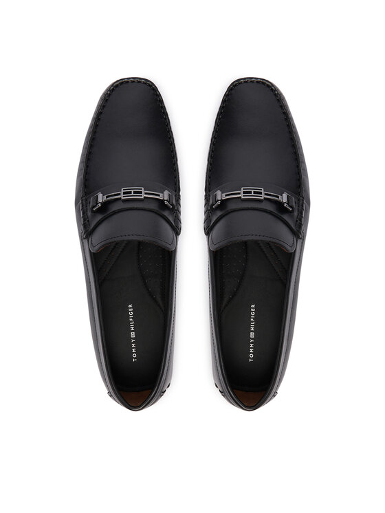 Tommy Hilfiger Mocasini Tommy Hilfiger Flag Lth Hardware Driver FM0FM06089 Negru