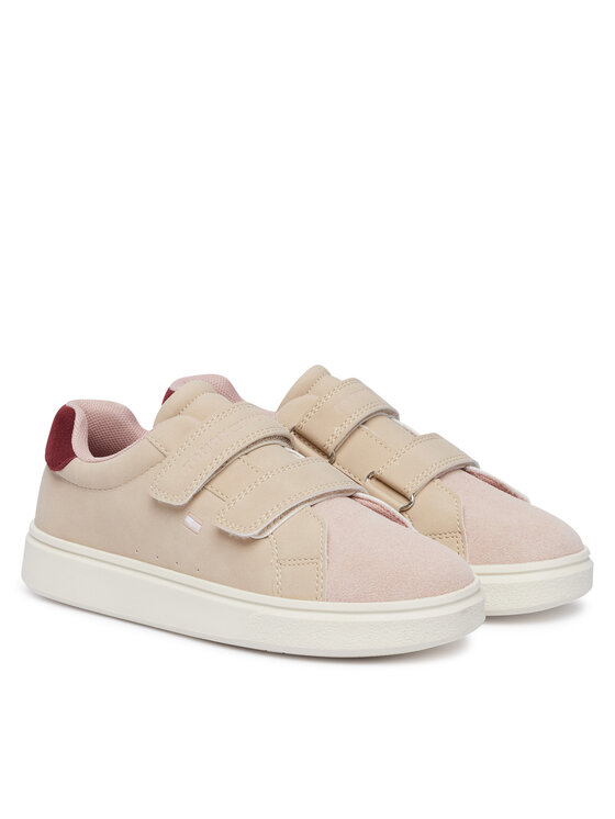 Tommy Hilfiger Laisvalaikio batai Tommy Hilfiger Low Cut Velcro Sneaker T1A9-35062-0315 S Šviesiai smėlinė