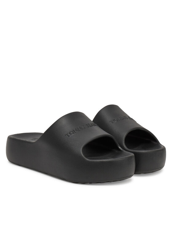 Tommy Jeans Klapki Tommy Jeans Tjw Chunky Pool Slide Ess EN0EN02879 Czarny