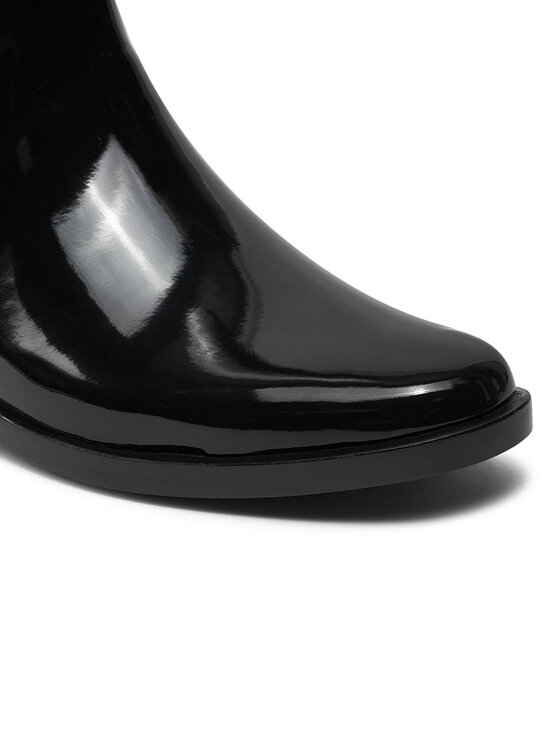 Tommy Hilfiger Gumijasti škornji Tommy Hilfiger Th Stud Rubber Long Rainboot FW0FW08185 Črna