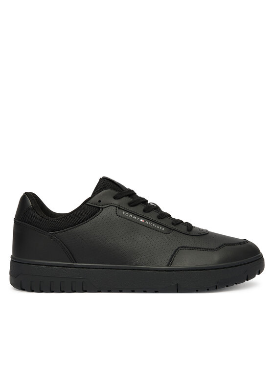 Tommy Hilfiger Tenisice Tommy Hilfiger Th Basket Core Lite Lth FM0FM05713 Crna
