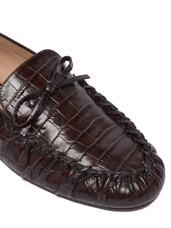 Stuart Weitzman Мокасини Stuart Weitzman Britt Bow SM416 Темно-коричневий
