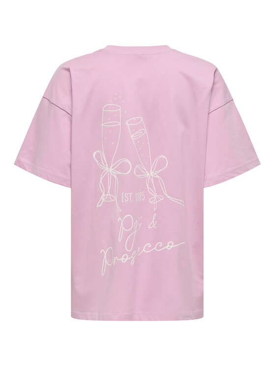 ONLY ONLY Camiseta Vivvi 15346761 Rosa Regular Fit