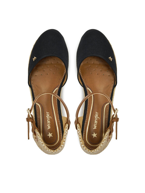 Wrangler Espadrilky Wrangler Bela Women Semi Wedge 20241055 Čierna