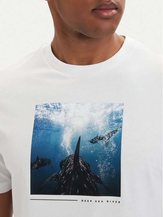BOSS BOSS Camiseta Creature 50561861 Crema Regular Fit