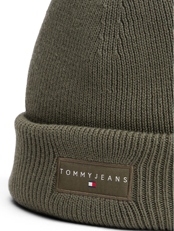 Tommy Jeans Cepure Tommy Jeans Tjm Linear Beanie AM0AM13666 Zaļš