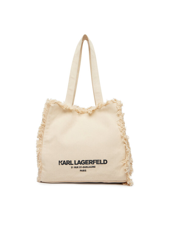 KARL LAGERFELD Ročna torba KARL LAGERFELD B2W50021 Svetlo bež
