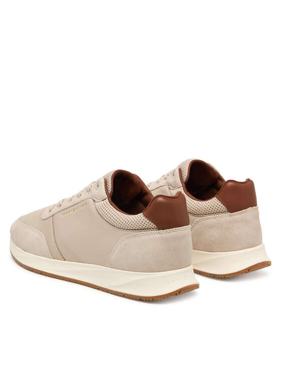 Tommy Hilfiger Laisvalaikio batai Tommy Hilfiger Dressy Runner FM0FM05910 Šviesiai smėlinė