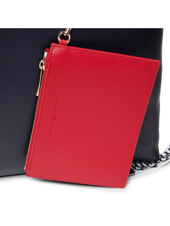 Tommy Hilfiger Torebka Tommy Hilfiger Iconic Tommy Tote AW0AW07948 Granatowy