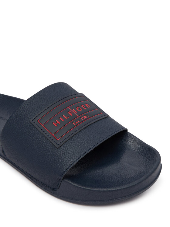 Tommy Hilfiger Nazouváky Tommy Hilfiger Patch Pool Slide FM0FM06008 Tmavomodrá