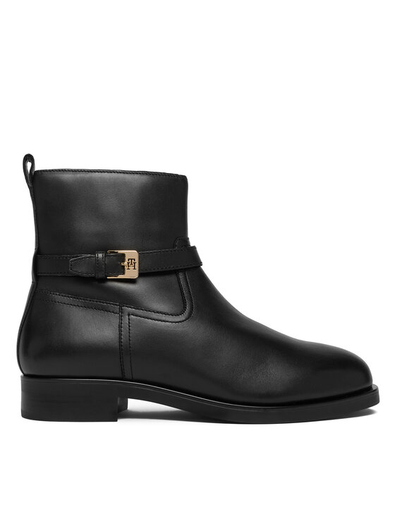 Tommy Hilfiger Botines Tommy Hilfiger Th Buckle Riding Leather Bootie FW0FW08781 Negro