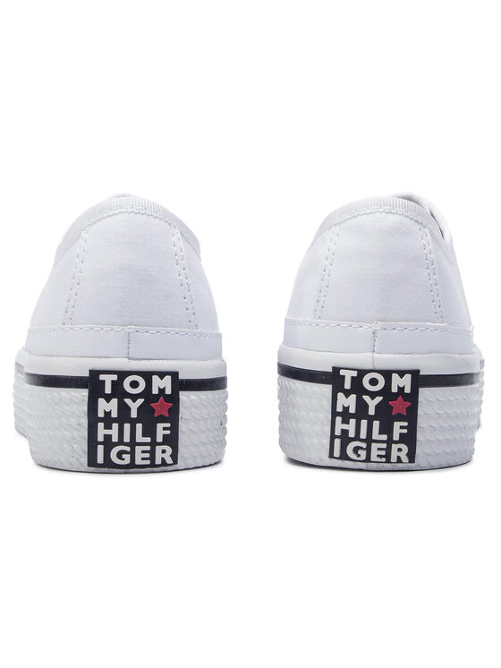 Tommy Hilfiger Teniși Tommy Hilfiger Corporate Flatform Sneaker FW0FW04259 Alb