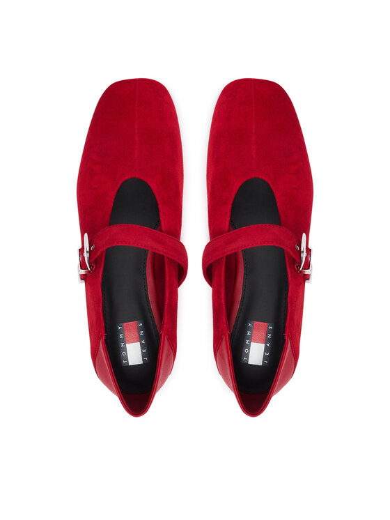 Tommy Jeans Balerinos Tommy Jeans Tjw Ballerina Suede EN0EN03067 Raudona