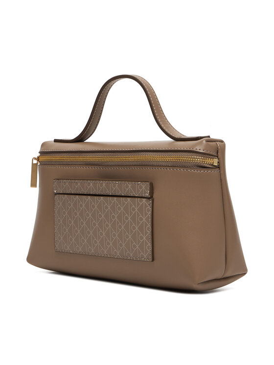 Calvin Klein Kosmētikas somiņa Calvin Klein Emblem Aop Beauty Case Giftset LV04F1102G Brūns