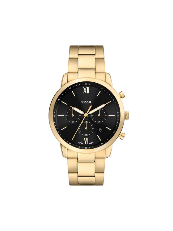 Fossil Ročna ura Fossil Neutra Chronograph FS6093 Zlata