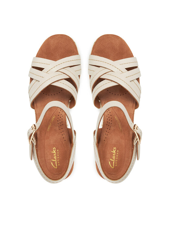 Clarks Еспадрильї Clarks Sabina Strap 26181464 Écru