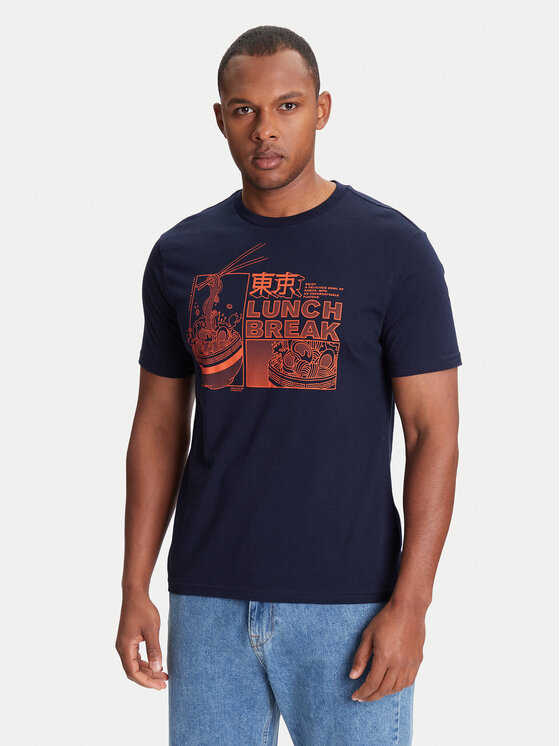 United Colors Of Benetton United Colors Of Benetton T-shirt 3I1XU10A4 Blu scuro Relaxed Fit