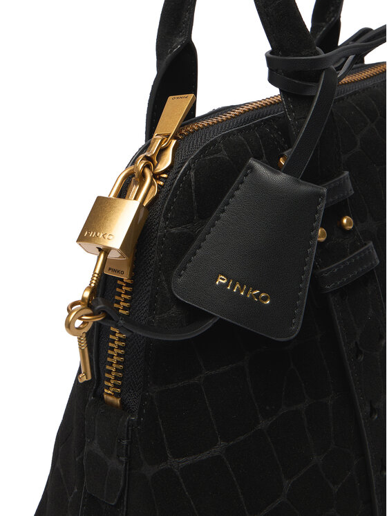 PINKO Kabelka PINKO Bowling Bag Medium AI 25-26 PLTT 105906 A2YW Černá