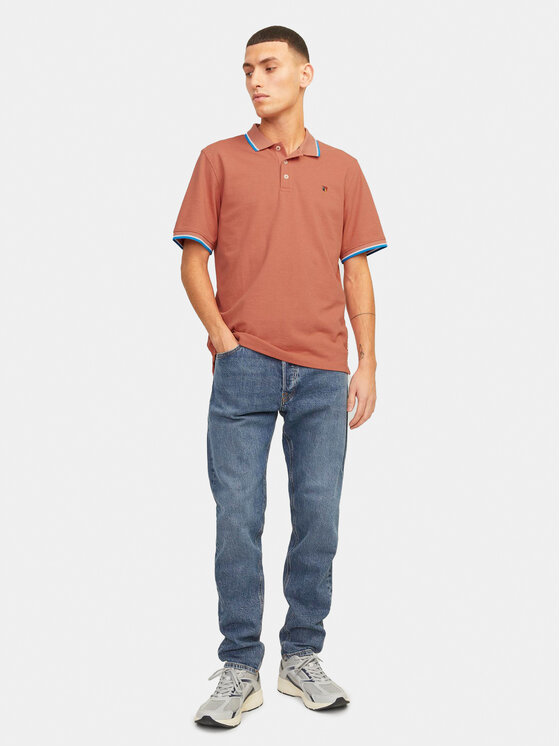 Jack & Jones Jack & Jones Поло Bluwin 12169064 Оранжевий Regular Fit