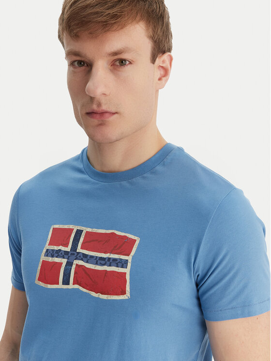 Napapijri Napapijri Camiseta S-Mahsa NP0A4FZB Azul Regular Fit