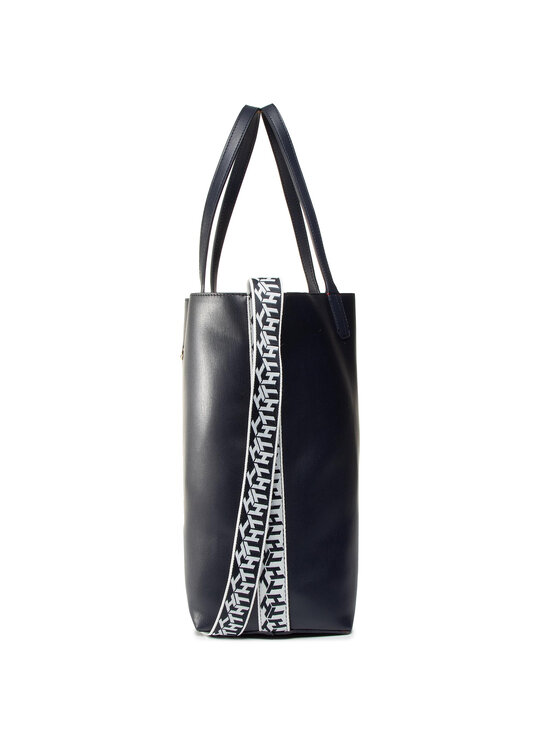 Tommy Hilfiger Kabelka Tommy Hilfiger Iconic Tommy Tote AW0AW07948 Tmavomodrá