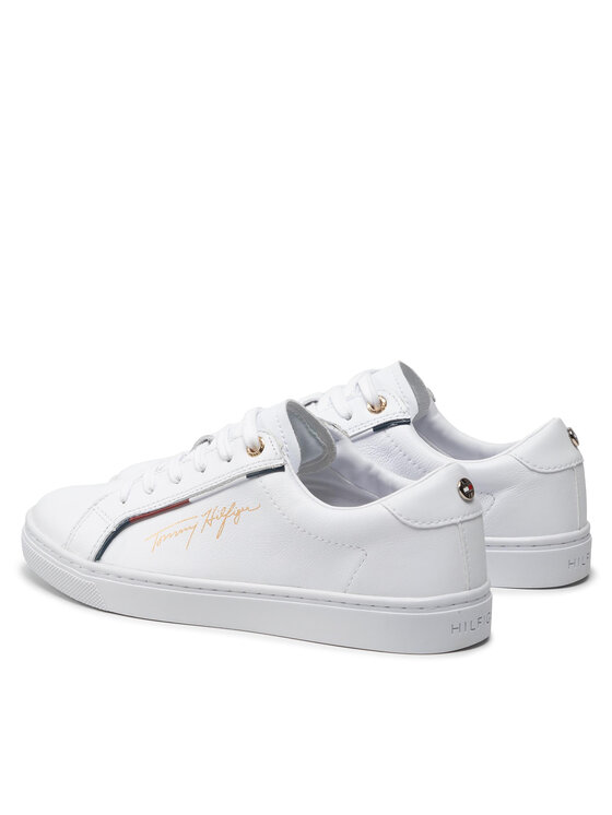 Tommy Hilfiger Sneakers Tommy Hilfiger Signature Sneaker FW0FW06322 Alb