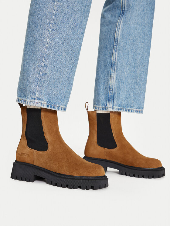 Napapijri Kotníková obuv s elastickým prvkem Napapijri Liorn NP0A4IKA Hnědá