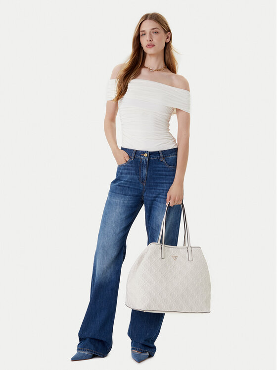 Guess Torebka Guess Adelasia HWQL96 58240 Kremowy